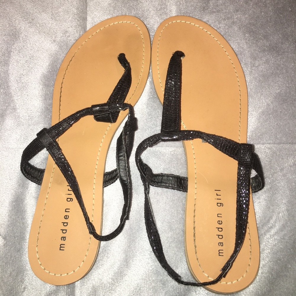 Size 10 madden girl sparkly black sandals